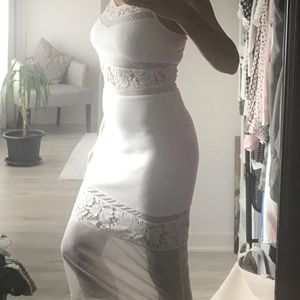 French Connection White dress with lace